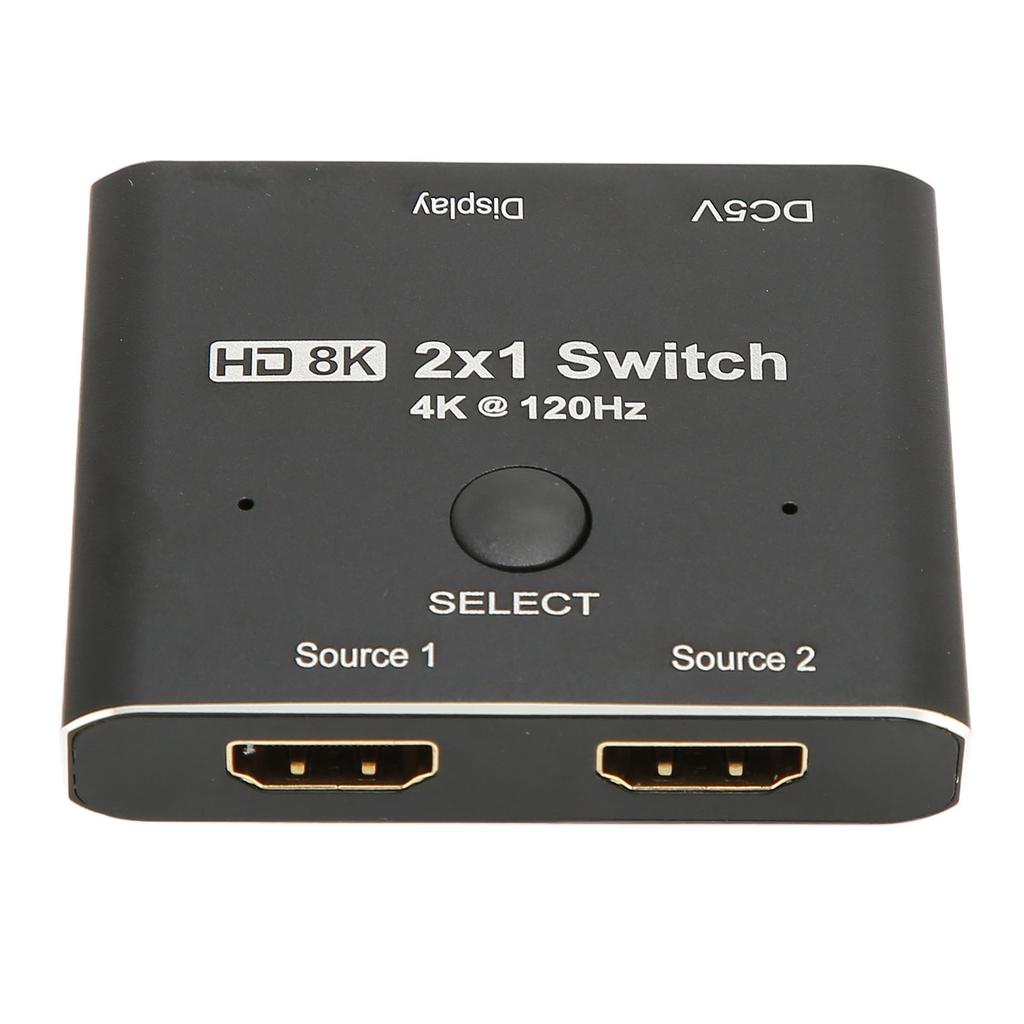 HD Multimedia Interface Switcher Aluminium Alloy 2 Way 8K 48Gbps HD Multimedia Interface 2.1 Switche