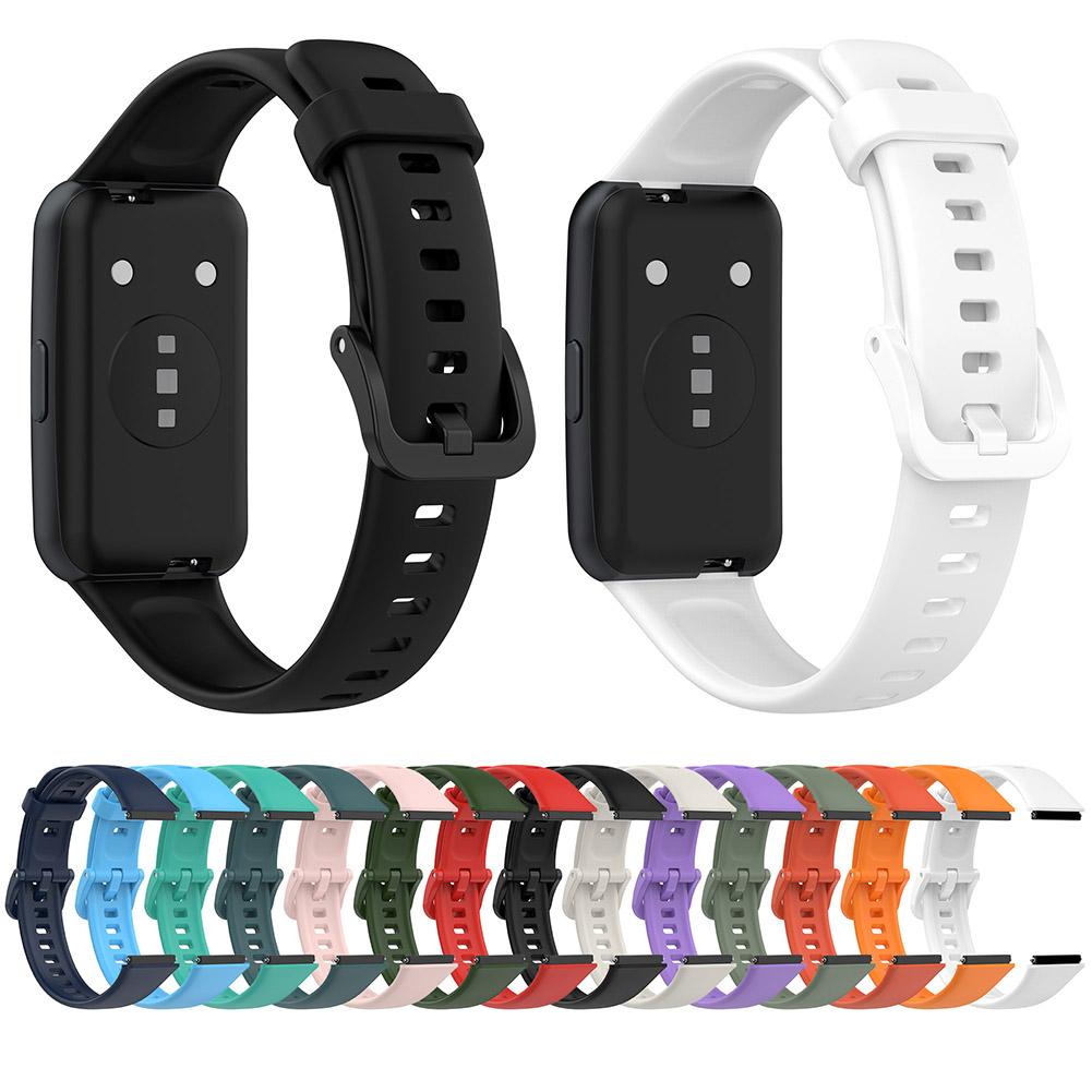 Rubber Strap Colored Adjustable Watch Band Soft Waterproof Replacement Wristband Compatible For Huawei Band 7
