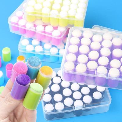 25 יחידות אצבעוני ספוג לציור, גרפיטי והחתמה DIY - כלי אמנות ללא מריחות לילדים