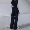 Abnehmbare Hosen Frauen Hohe Taille Streetwear Süße Coole Mädchen Alle-spiel Koreanische Mode Casual Hip-hop Unisex Frühling Hosen
