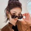 Fashion Retro Rectangle Punk Glasses Brand Design Women's Sunglasses Black Fashion Square Sun Glasses for Men's UV400