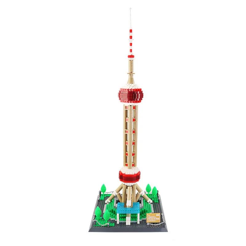 City World Famous Architecture Model Building Blocks Creative Eiffel Tower Taj Maha Villa House Bricks Toy for Children Adult