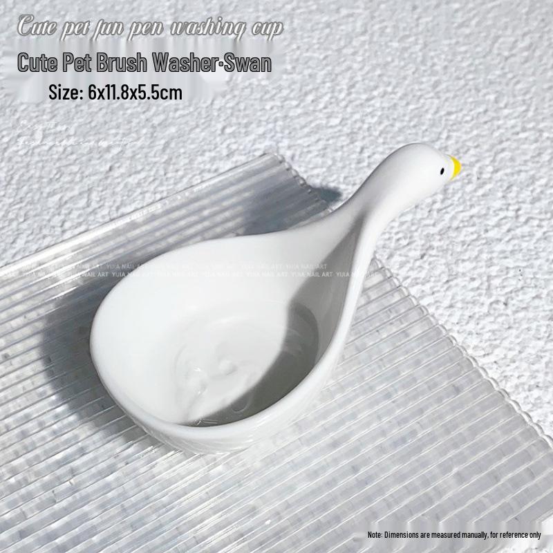 Cute Pet Ceramic Nail Art Brush Holder and Palette