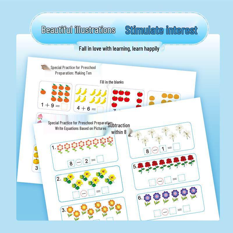 Math Transition Workbook: Ten-Frame & Equal Ten Methods for Pre-K to Primary