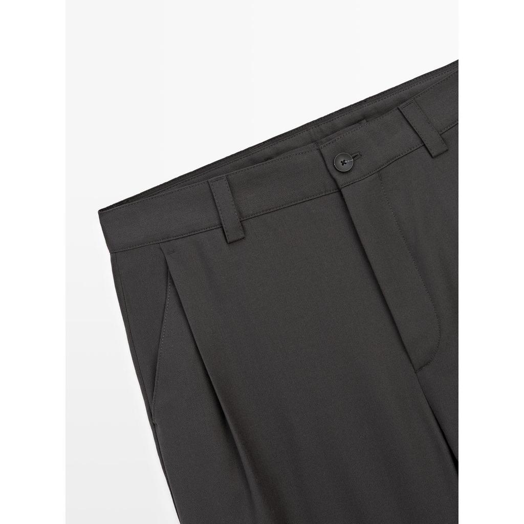 Masimodutti Wool Blend Relaxed Fit Pants
