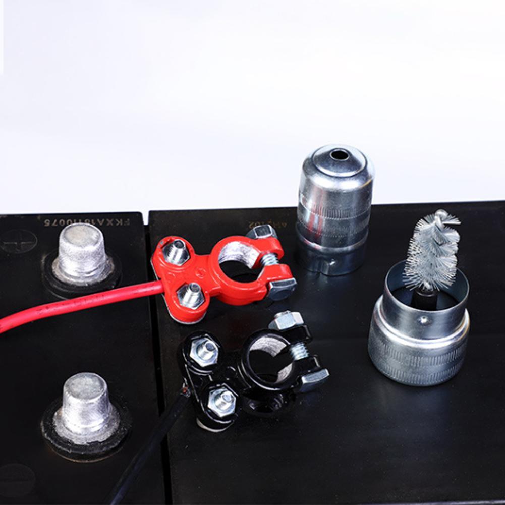 Battery Wire Brush Anti Corrosion Cleaner Tool for Vehicle Battery Maintenance Battery Terminal Wash Cleaning