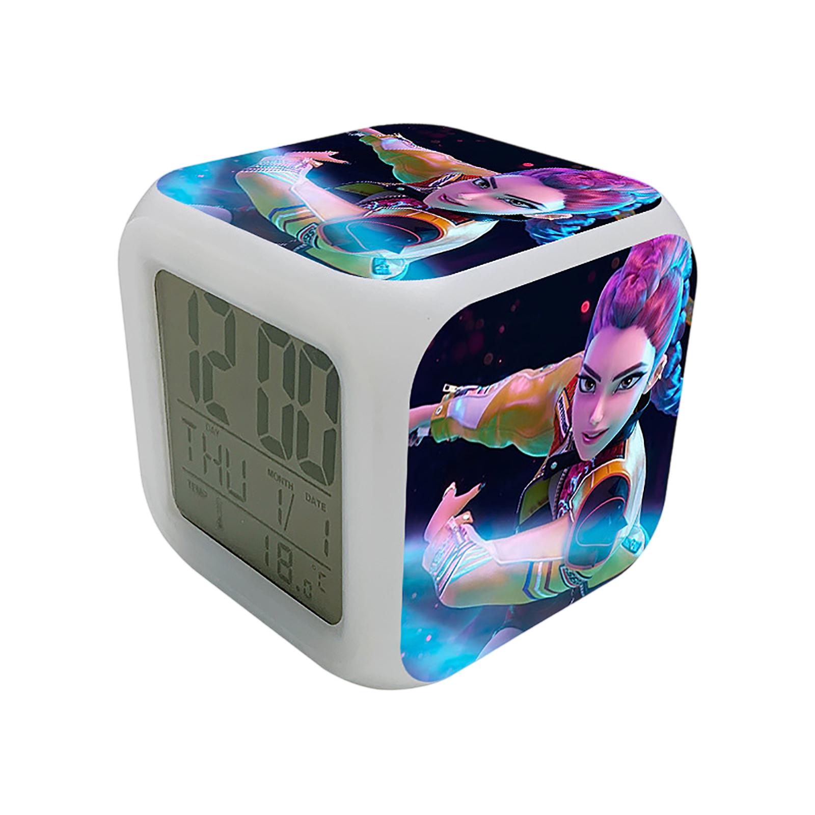 

Детский цифровой будильник с ночником, прикроватный светодиодный дисплей времени One Size