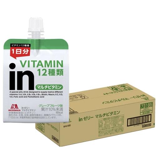 

Мультивитаминный гель со вкусом грейпфрута от Morinaga & Co., Ltd. (180 г x 36 упаковок) Питательное желе, зарядка за 10 секунд, содержит 12 ежедневных витаминов