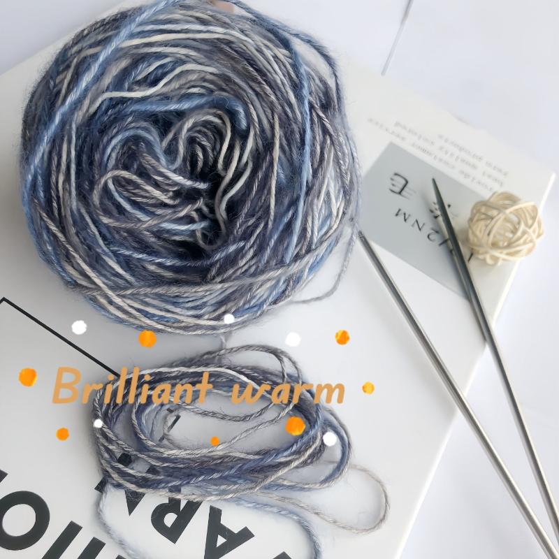 50g/ball Colorful Gradient Section Dyed Cotton Yarn Medium Fine Yarn Handmade DIY Sweater Suspender Scarf Sweater Yarn Material