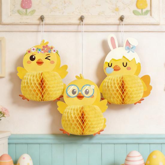 Honeycomb Ball Easter Ornament Paper Decorative Hanging Decoration Holiday Parties Indoor Outdoor Festive Atmosphere Decor
