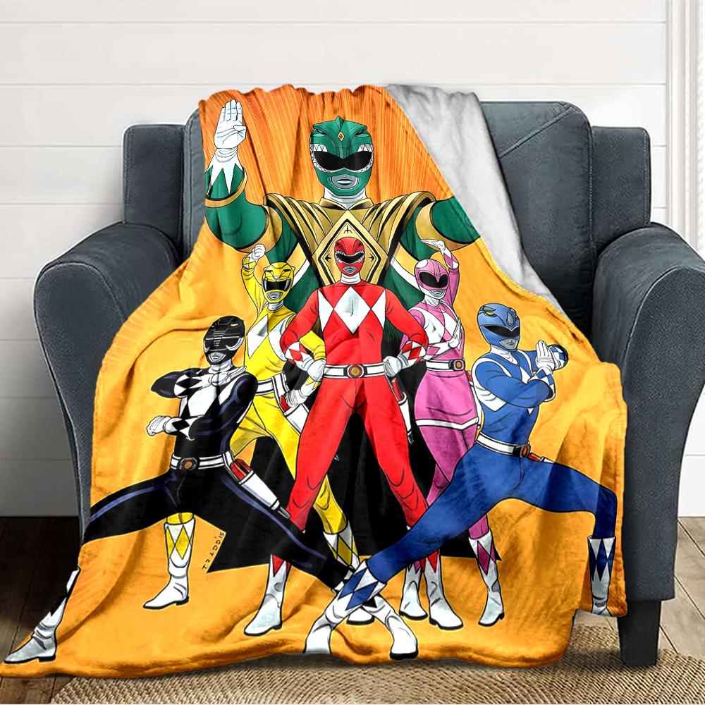 1pc Mighty Morphin Power Rangers2 Blanket, Gift, for Men and Women, Soft Blanket, Good for Sofa Bed Couch Travel, Lightweight Flannel Blanket