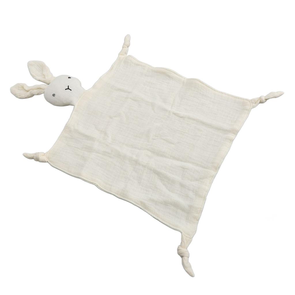 Bunny Security Blanket Cute Lovey Blanket Double Layer Cotton Soft Security Blanket for Sleeping