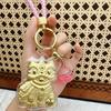 Gold Heart Pony Keychain: Money, Love & Mobile Charm with Shuibei Gold Pendant