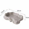 New Simulated Rock Reptile Food Bowl Multiple Size Habitat Decor Lizard Food Dish Anti-slip Base Pet Reptile Feeder Pet Supplies