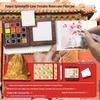 Feile Bird Chinese Style Wooden Box 15-Color Watercolor Set with Sanxingdui Dunhuang Solid Palette