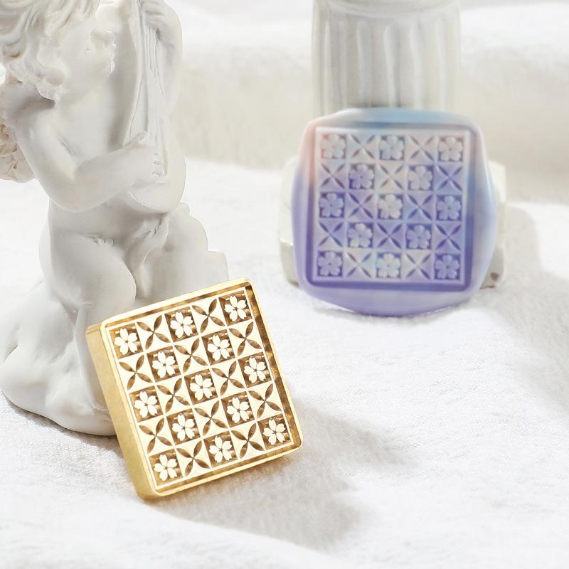 Retro Wachssiegelstempel Frühlingsblumen Sakura Siegelstempelkopf für Hochzeitseinladung Geschenkverpackung Karten Umschlag Scrapbooking