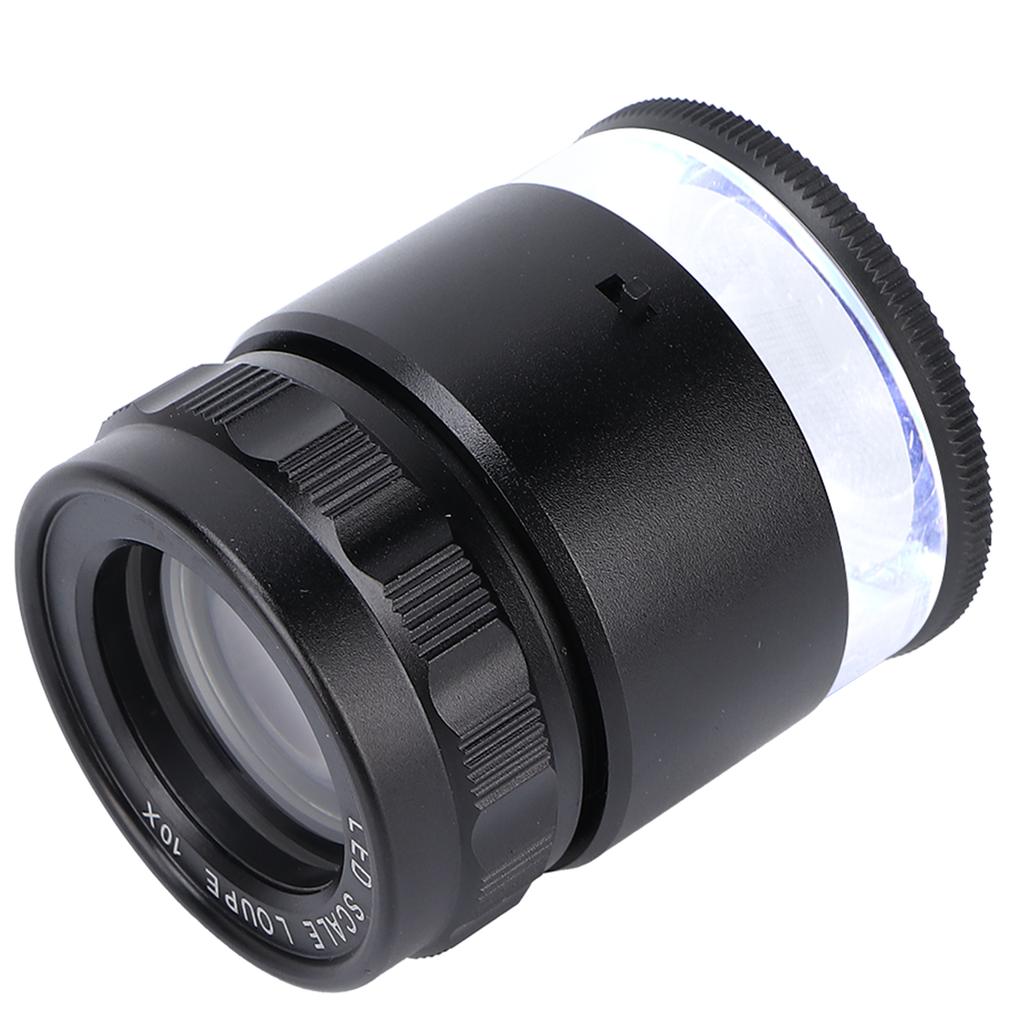 10X Loupe Measuring Magnifier 6LED Illuminated Jewelry Magnifying Glass USB Charging Magnifier