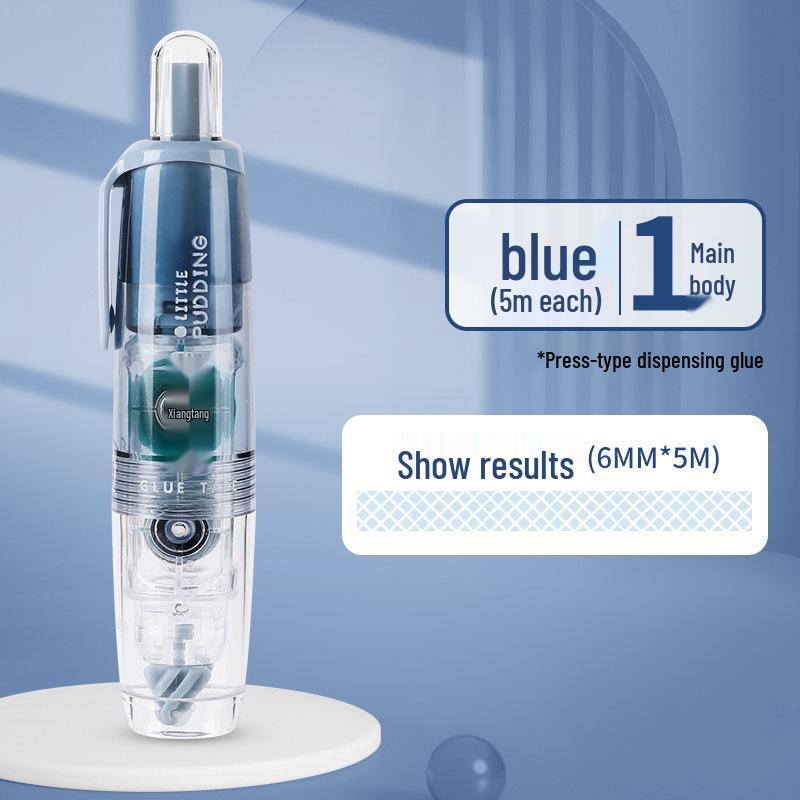 Press-on Dot Glue: Longli Correction Tape Style, Double-Sided Cute Small Strong Glue Stick.