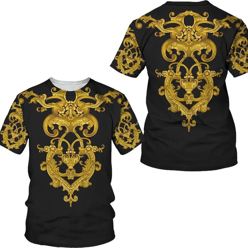 2022 Summer New Lion Head Pattern 3D Printing T-shirt Fashion Men's Street Casual Sports Shirt Men's O-neck Oversized T-shirt