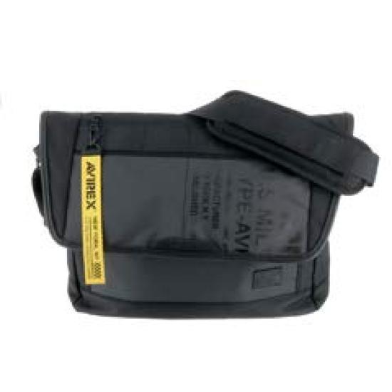 AVIREX Flap Shoulder Bag Messenger Bag Black 1.
