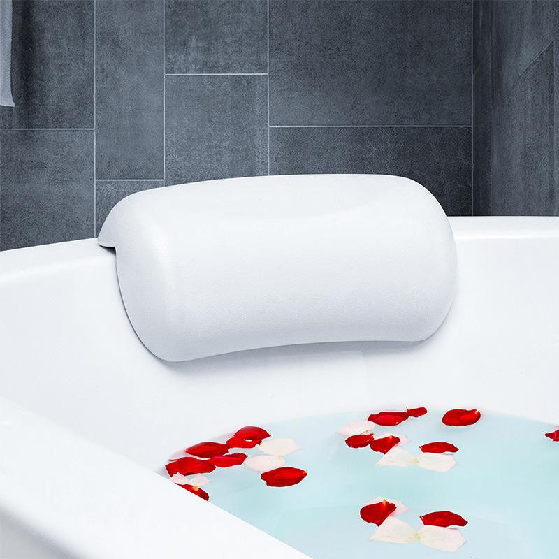 Waterproof bathtub hotel bathroom suction cup bathtub pillow headrest bathing pillow PU polyurethane bathtub pillow