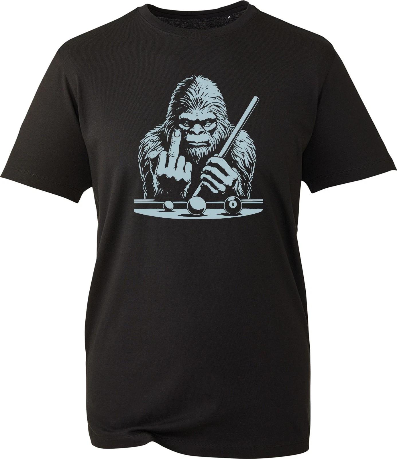 

Funny Billiards Pool Player Gift T-Shirt, Retro Bigfoot Cool Design Gift Tee Top 4XL