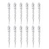 12pcs Christmas Clear Simulation Ice Xmas Tree Hanging Year Winter Ornament Party Fake Home Icicle Supplies Navidad Decor N H7F3