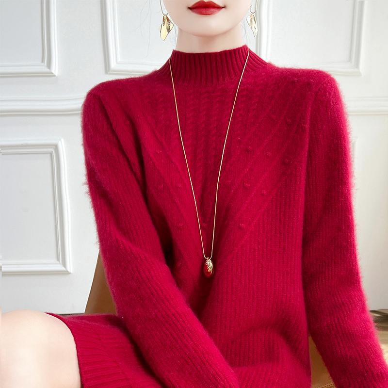 Rochie damă din cașmir Qinghe cașmir 30% cașmir 70% lână toamnă și iarnă fustă cașmir moale și caldă