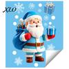 Snowflake Pattern Window Sticker Christmas Static Glass Sticker, Santa Claus Snowman Reindeer Seasonal Cling, Reusable Waterproof Decorative Decal for