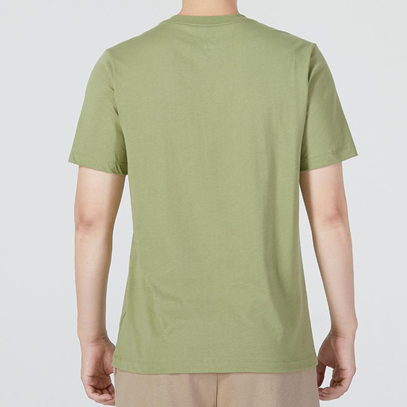 Nike Large Letter Logo Print Breathable Round Neck Casual Sport Short Sleeve T-Shirt Men Tops Green AR5007-334