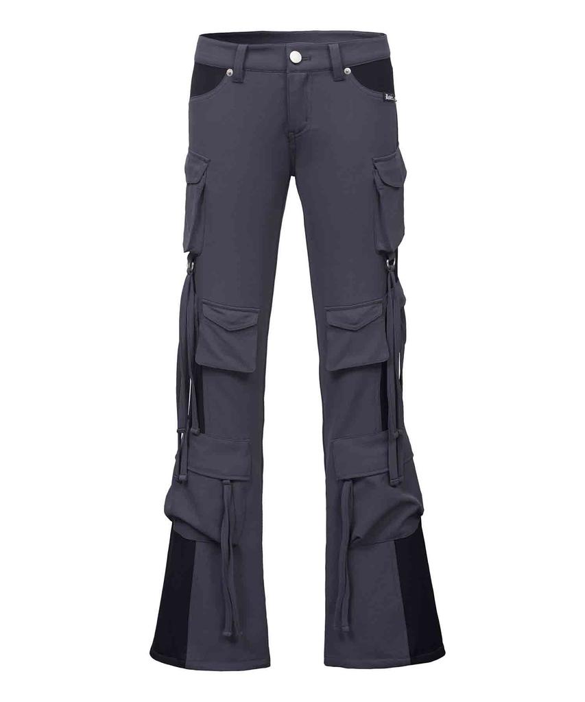 BADEE Flared Cargo Pants Charcoal