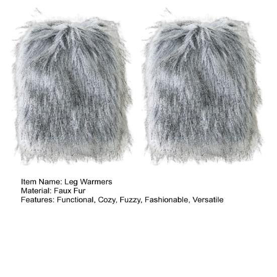 Sztuczne futro ocieplacze na nogi damskie dziewczęce futrzane nakładki na buty puszyste nakładki na mankiety butów przytulne zimowe ocieplacze na łydki na imprezy odzież uliczna