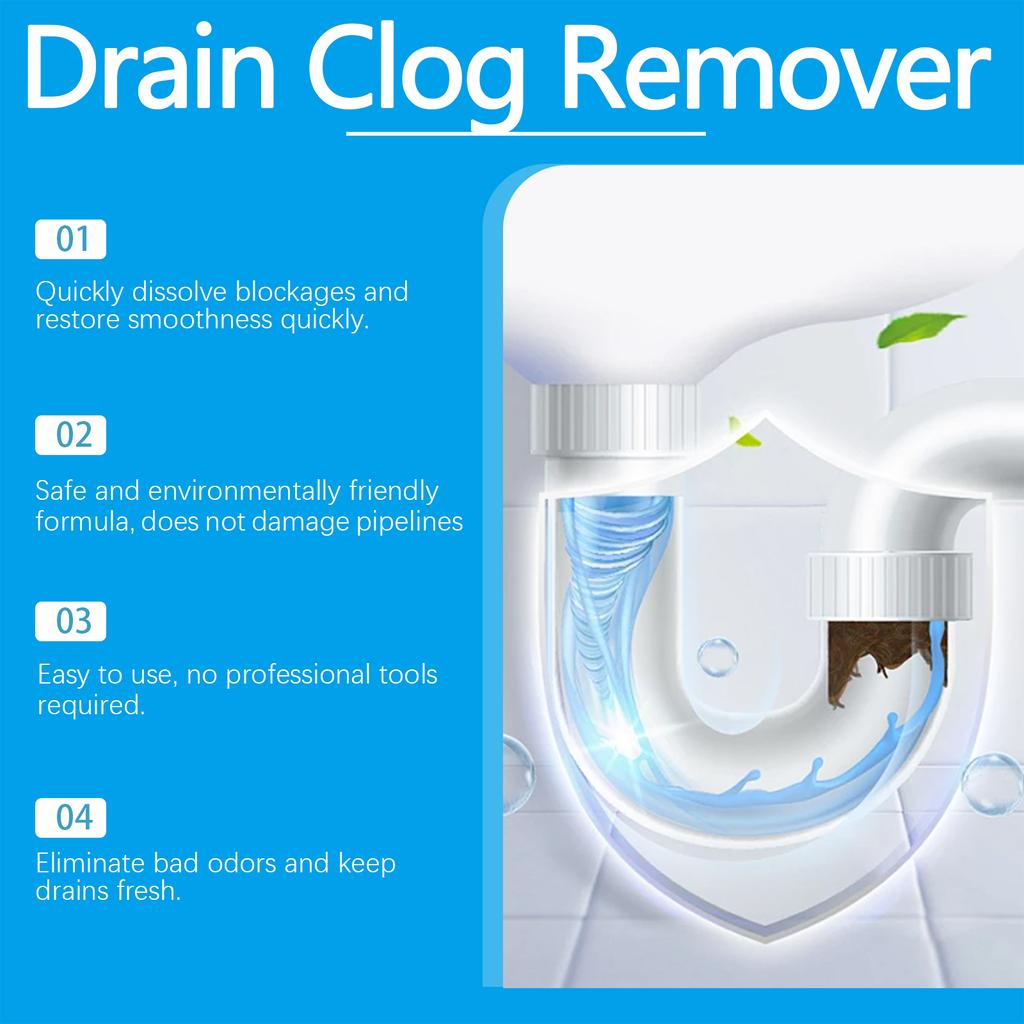 Effervescent Cleaner Tablets - Foaming Unclogging for Kitchen Sink, Bathroom