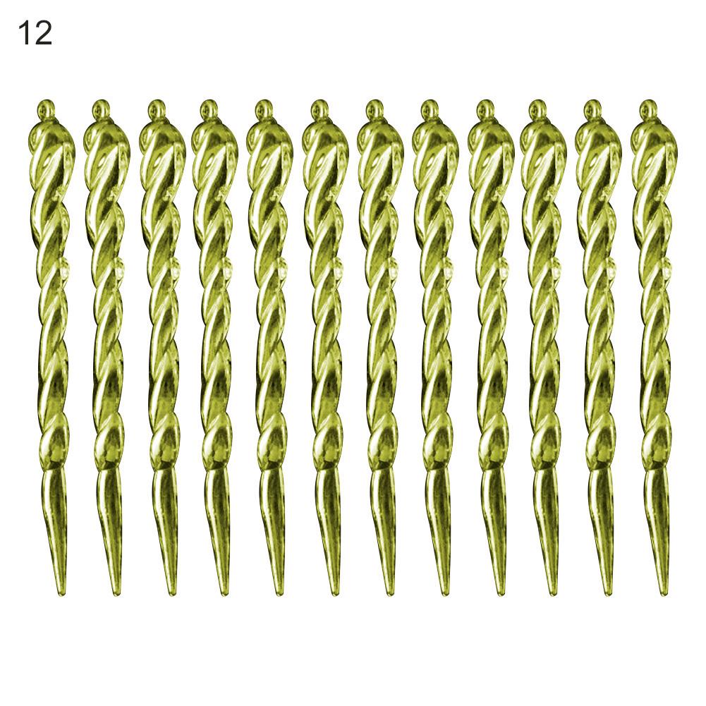 12 Stücke Simulation Gefälschte Eiszapfen Prop mit Seil Weihnachten Baum Hängen Party Ornament