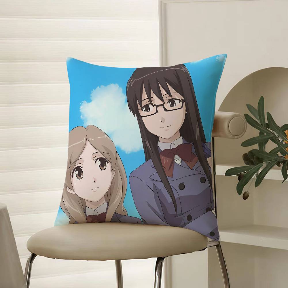 Mädchen Für Liebe Anime Sasameki Koto Kissenbezug Komfort Sofa Bett Seidig elegant Verdeckter Reißverschluss Dekorative Kissenhülle