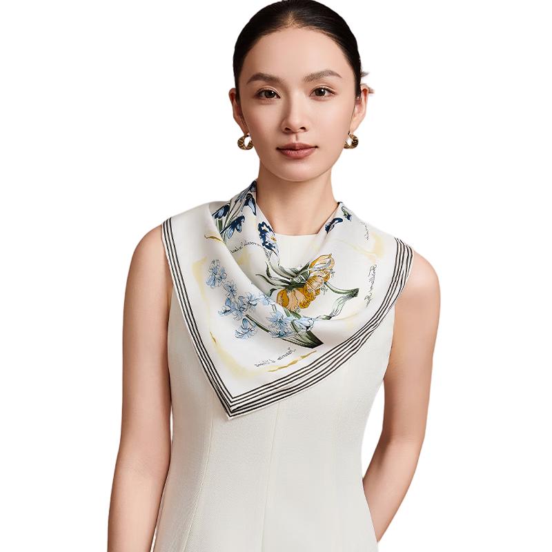 Shanghai Story Women's 100% Mulberry Silk Twill Scarf