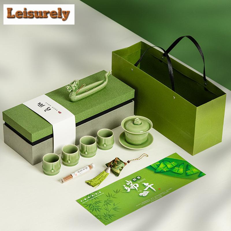 Dragon Boat Festival Tea Set Complete Set Zen Tea Ceremony Set Tea Soaking Teapot And Tea Cup Set Chinese Tea Set Decoration