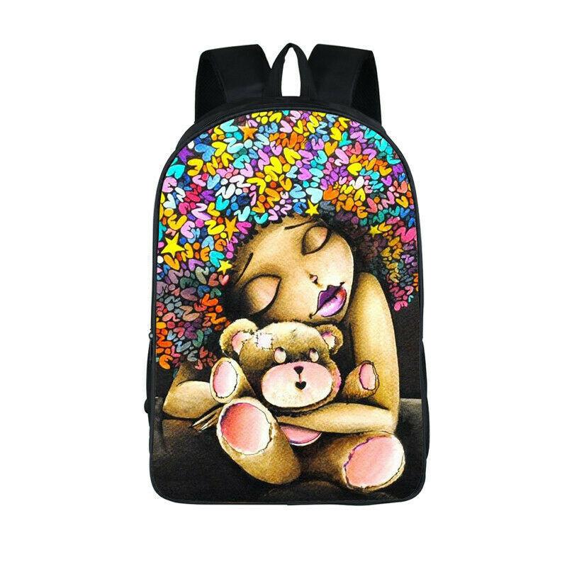 Afro-Afrikanische Schönheit Schwarze Prinzessin Wasserdichter Schulrucksack Mit Verstellbaren Schultergurten
