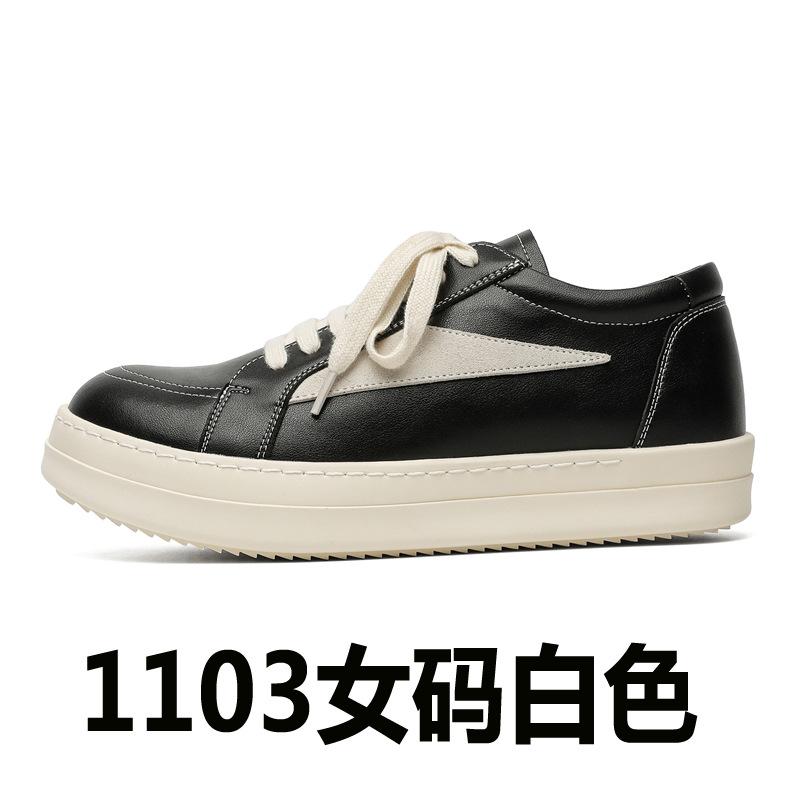 

Inverted triangle casual board shoes, the same style for men and women, the trend is increasing, couple big head derby shoes, commuter little white 39