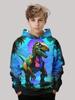 Boys' Hoodies Dinosaur 3d Print Autumn Long Sleeve Tops Pullover Baby Boy Clothes Sweatshirt Outdoor Causal Children's Clothing