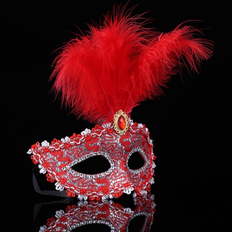 Masquerade Feather Mask for Women Venetian Mask Party/Balls Prom/Wedding/Wall Decorations Mardi Gras Mask Costume Mask