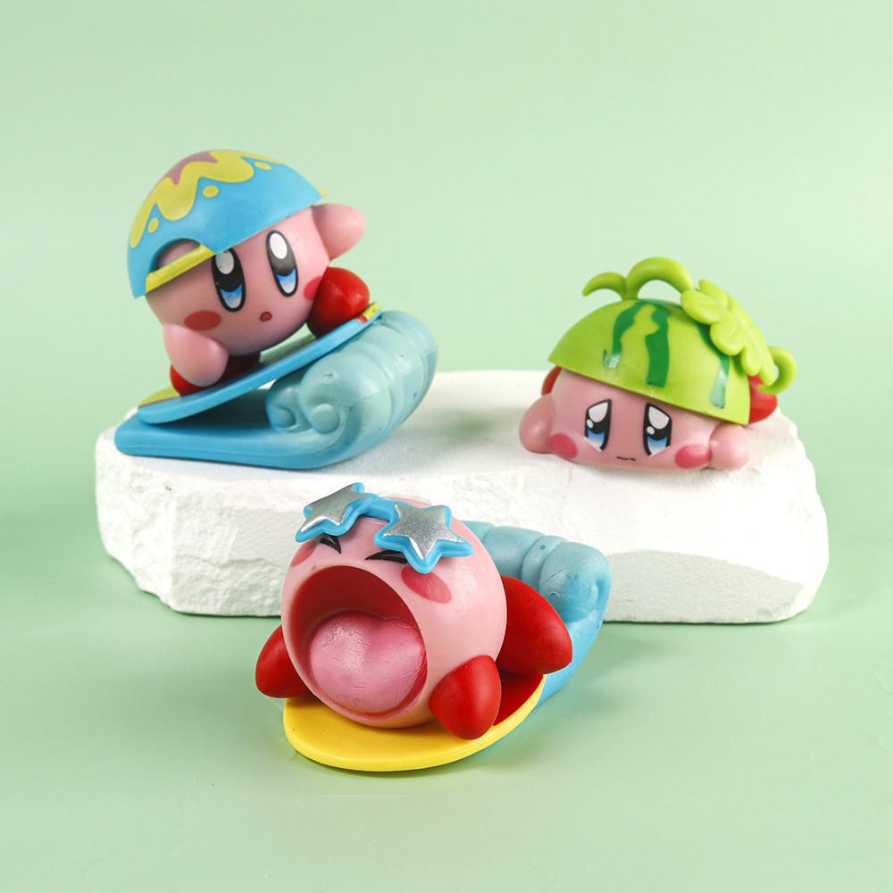 Sommer Strand Kirby Figur Modell Spielzeug Automaten Eier Ornament Auto Dekoration 6er Set