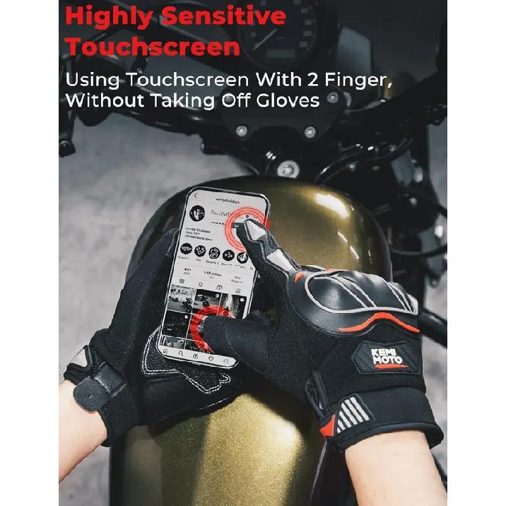 Summer Motorcycle Gloves CE 1KP Riding Gloves Hard Knuckle Touchscreen Motorbike Tactical Gloves For Dirt Bike Motocross ATV UTV