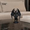 Gothic Desktop Ornament Demon Angel Statue with Armor And Wings, 3D Printed Sculpture Dark Fantasy Decoration for Desk Shelf, Home Decor, Halloween