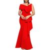 Women's Asymmetrical Strapless Slim-Fit Evening Dress - European and American Fashion