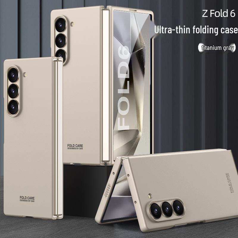 Ultra-Thin Frosted Hard Shell Phone Case for Samsung Z Fold 6 - Fashionable Solid Color Protective Cover