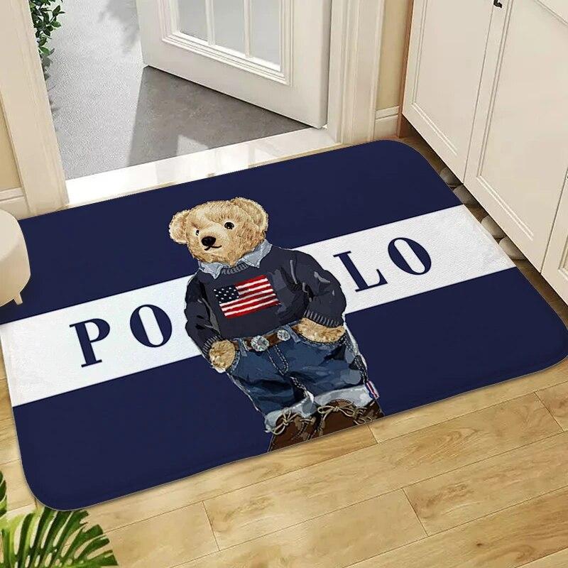 

Ковер с принтом медведя поло, ковер для входной двери, кухонные коврики для гостиной, спальни, подарок, украшение дома