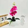 Bonsai Simulerad Fjärilsorkidé Konstgjord Krukväxt Skrivbord Matsalsbord Hemmakontor Vas Bröllop Hem Rumsdekoration Gåva
