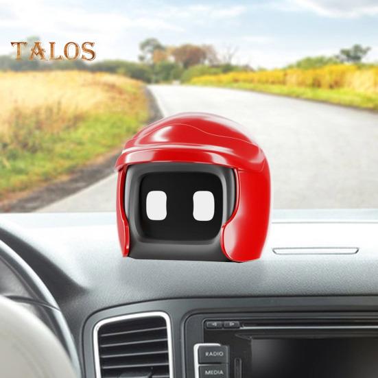Helm-Auto-Roboter, süßer Fahrkumpel, Roboterfigur, Spielzeugauto, Armaturenbrett, Mini-Ornament, Geschenk für Roboterliebhaber