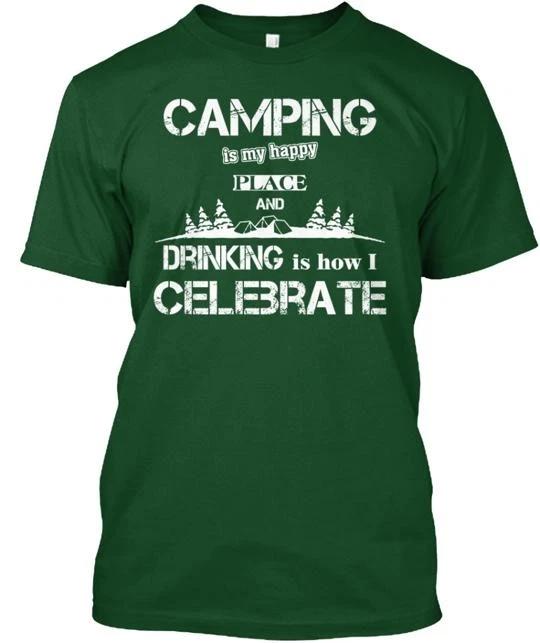 Camping Is My Happy Place TTshirt Made in the USA Size S to 5XL L